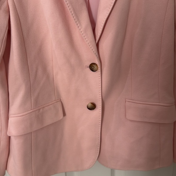 Talbots Pink Blazer Structured Suit Jacket size 16 pale pink - Picture 3 of 4